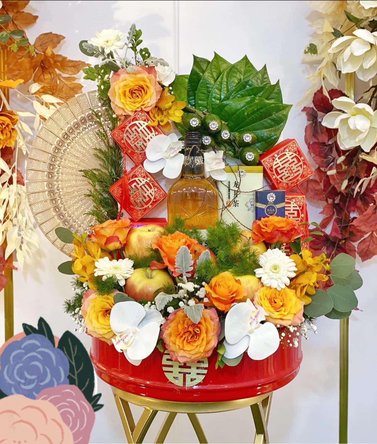Giỏ hoa quả, Tráp dạm ngõ ở quận Bình Thạnh, HCM